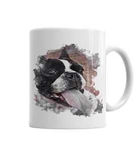 Frenchies Pug  Köpek Kupa Bardak Porselen