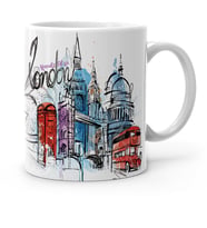 BK Gift Kişiye Özel London Tasarımlı Beyaz Kupa Bardak  4