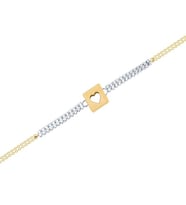 Diamond Line-Gülaylar Altın 14 Ayar Kalp Bileklik
