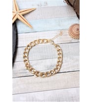 Gold Kaplama Orta Boy Gourmet Zincir Halhal (Altın)
