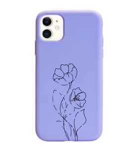 Iphone 11 Çizgi Tasarımlı Mor Lansman Telefon Kılıfı