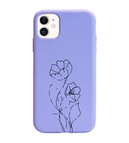 Iphone 11 Çizgi Tasarımlı Mor Lansman Telefon Kılıfı