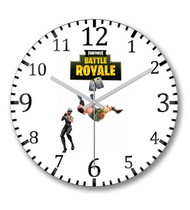 Fortnite 02 Duvar Saati Bombeli Gercek Cam