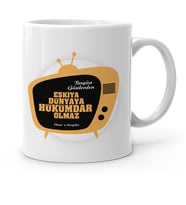 BK Gift Kişiye Özel Eşkıya Dünyaya Hükümdar Olmaz Beyaz Kupa Bardak
