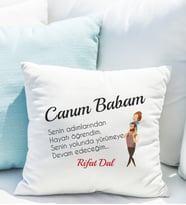 Kişiye Özel Canım Babam Yastığı (Baba-Oğul)