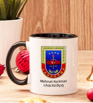 Jandarma Amblemli Renkli Kupa Bardak