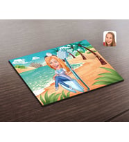 BK Gift Kişiye Özel Kadın Diş Hekimi Karikatürlü Ahşap Puzzle-2