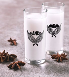 BK Gift Kişiye Özel Renkli Baskılı İsimli İkili Rakı Bardağı Seti-23 (Beyaz)