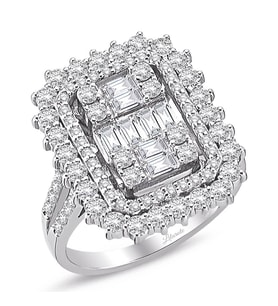 2.04 Ct Baget Pırlanta Modern Tasarım Yüzük