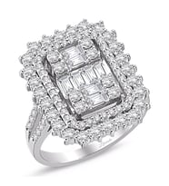 2.04 Ct Baget Pırlanta Modern Tasarım Yüzük
