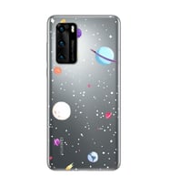Gezegenler Tasarımlı Süper Şeffaf Silikon Telefon Kılıfı Huawei P40