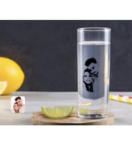 BK Gift Kişiye Özel Renkli Baskılı Sevgililer Silüet Tasarımlı Vodka Bardağı-1 (Beyaz)