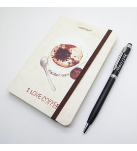 Scrikss Notelook Chocolate Coffee Defter + İsme Özel Kalem  İsme Özel Hediyelik Set