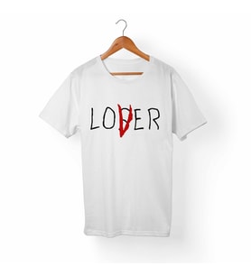 Lover Loser Beyaz Tişört