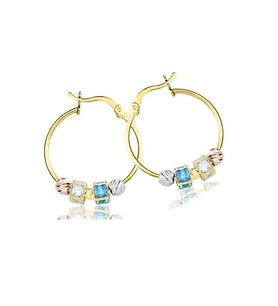 Pandora Model Aquamarin Dorikalı Küpe
