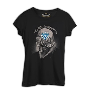 Black Sabbath Arc Reactor Siyah Kadın Tshirt