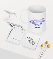 BK Gift Kişiye Özel Öğretmenler Gününüz Kutlu Olsun Temalı Beyaz Kupa Ayna Seti - 3