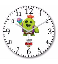 Brawl Stars Spike   Duvar  Saati Bombeli Gercek Cam