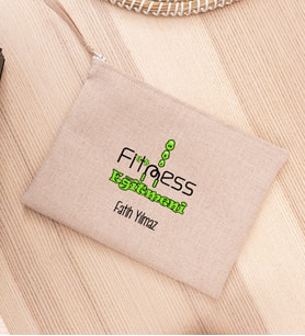 Fitness Eğitmeni Keten Bez El Çantası