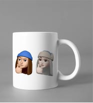 Emoji Kız Arkadaş Stiker Kupası