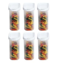 Moonstar Kuru Gıda Bakliyat Saklama Kabı 1,8 LT 6 Lı Set Beyaz-MAS-102