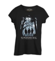 Supernatural - Join the Hunt II Siyah Kadın Tshirt