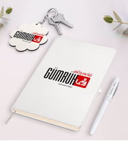 BK Gift Kişiye Özel Gümrük Müşaviri Beyaz Defter Kalem Ve Anahtarlık Hediye Seti (Model 1)
