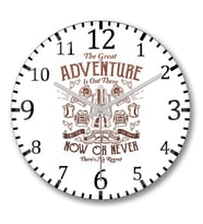 The Great Adventure Duvar Saati Bombeli Gercek Cam