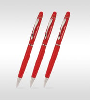 BK Gift Kişiye Özel Kırmızı Dokunmatik Metal Tükenmez Kalem 100 Adet Model 0097