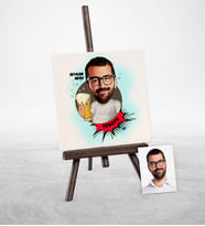 BK Gift Kişiye Özel Şerefe Karikatür Şovaleli Doğal Taş  1