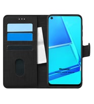 Microsonic Oppo A72 Kılıf Fabric Book Wallet Siyah