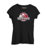 Jurassic Park - Logo Siyah Kadın Tshirt