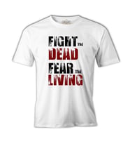 The Walking Dead - Fight Beyaz Erkek Tshirt