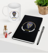 BK Gift Kişiye Özel Komiser Yardımcısı Temalı Siyah Defter Kalem Kupa Seti - 2 (Model 1)