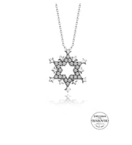 Söğütlü Silver Gümüş Swarovski taşlı pırlanta modeli kartanesli kolye