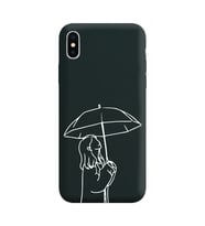 Iphone Xs Max Çizgi Tasarımlı Siyah Lansman Telefon Kılıfı