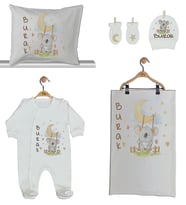 Pia Baby GL 1911-02 İsme Özel Beşli Tulum Set