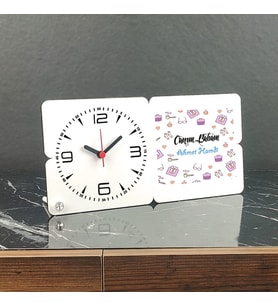 Canım Babam Ahşap Masa Saati 002
