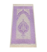 Lüks Açık Renk Osmanlı Tafta Seccade - 0210 - Lila Renk (Çok Renkli)