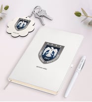 BK Gift Kişiye Özel Türk Hava Kuvvetleri Beyaz Defter Kalem ve Anahtarlık Hediye Seti (Model 1)