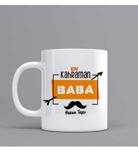 En Kahraman Baba Temalı Hediye Kupa Bardak Kişiye Özel Hediye SZ16