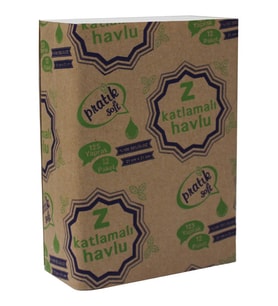 Pratiksoft Z Katlama Dispenser Kağıt Havlu 125 x 12 Paket