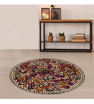 Jüt Hasır Kilim Görünümlü Dijital Baskılı Kaymaz Taban Yıkanabilir Modern Salon Halısı ve Yolluk (Bej)