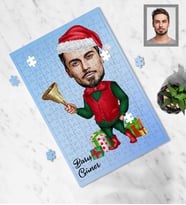 Kişiye Özel Yılbaşı Erkek Karikatürlü 99 Parça Puzzle Model-10