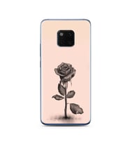 Gül Tasarımlı Süper Şeffaf Silikon Telefon Kılıfı Huawei Mate 20 Pro
