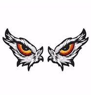 Kartal Gözleri Araba Oto Sticker Yapıştırma Renkli 2Adet