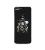 Uzay Astronot Tasarım Süper Şeffaf Silikon Telefon Kılıfı Huawei PSmart (2018)