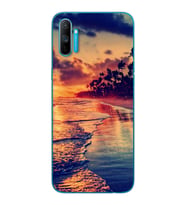 Sahil Tasarımlı Süper Şeffaf Silikon Telefon Kılıfı Oppo Realmi C3