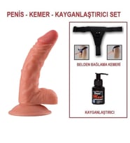 LilituShop 18 cm Belden Bağlamalı Realistik Vantuzlu Dildo Penis