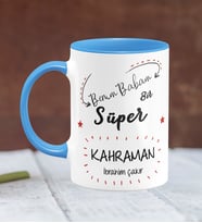 BK Gift Kişiye Özel Babalar Günü Temalı Mavi Kupa Bardak 17313m